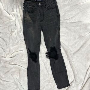 Women's Hollister Black Distressed Skinny Jeans